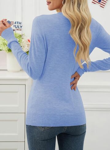 EVALESS Fall Sweaters for Women 2025 Trendy Lightweight Wool Blend Sweaters Long Sleeve Crewneck Loose Pullover Sweater Tops in Saudi Arabia