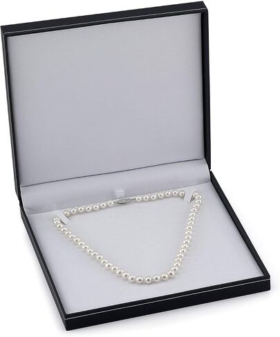 مصدر اللؤلؤ 14 كيلو الذهب 7.5-8.0 مم AAA جودة جولة حقيقية يابانية حقيقية Akoya Saltwater Necklace Pearl Necklace في 18 "طول الأميرة للنساء in Saudi Arabia