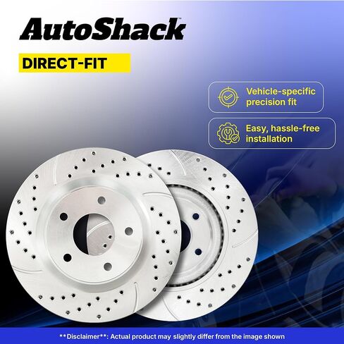 AutoShack Brake Rotors Rear Brake Rotor Replacement Kit for INFINITI QX60 Q50 Q60 M37 QX70 M56 M35h FX45 Q70L FX35 2013 JX35 FX37 2009-2024 Nissan Murano 2011-2017 Quest 2013-2020 Pathfinder R41350PR in Kuwait