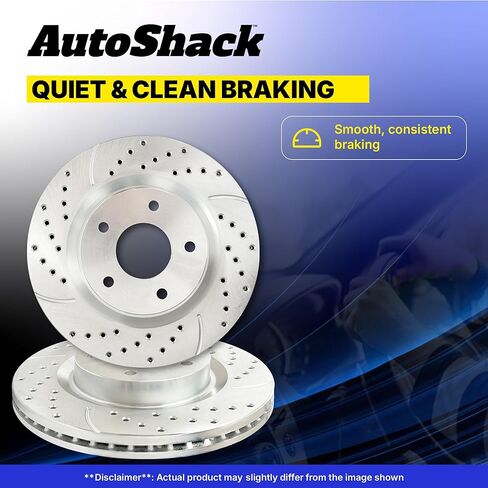 AutoShack Brake Rotors Rear Brake Rotor Replacement Kit for INFINITI QX60 Q50 Q60 M37 QX70 M56 M35h FX45 Q70L FX35 2013 JX35 FX37 2009-2024 Nissan Murano 2011-2017 Quest 2013-2020 Pathfinder R41350PR in Kuwait