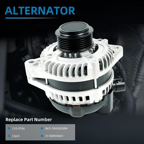 104210-6920 New ANTERNATOR متوافق مع 2015-2020 FORD F-150 2.7L 3.5L V6 12V 225A 6-GROOVE PUNLEY استبدال في اتجاه عقارب الساعة# 104210-6921 in Saudi Arabia
