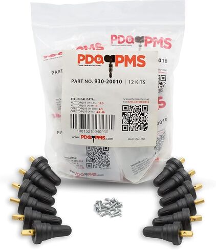عجلات ملحقات أجزاء PDQ العلامة التجارية TPMS 12 PC OEM SESSOR SERVICE KIT RUBBER VALVE SETS CROME متوافق مع Schrader 20008 FITS GM 2006+ Ford 2009+ Subaru 2004+ Chrysler 2005+ Dodge 2005+ Jeep 2005+ in Saudi Arabia