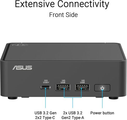 ASUS NUC 15 PRO TALL BARBONES MINI PC مع Intel Series 2 Core 7 240H ، يصل إلى 96 جيجا بايت DDR5 ذاكرة الوصول العشوائي in Kuwait