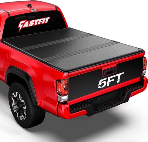 تغطية Tri-Fold Tonneau Hard Fits 2005-2015 Tacoma مع سرير شاحنة 6 أقدام (73.5 بوصة) مع نظام المسار | في الأعلى | in Kuwait