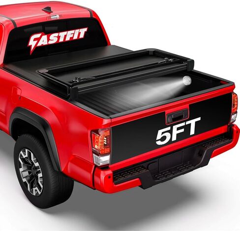 تغطية Tri-Fold Tonneau Hard Fits 2005-2015 Tacoma مع سرير شاحنة 6 أقدام (73.5 بوصة) مع نظام المسار | في الأعلى | in Kuwait