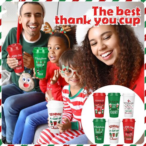Pickmesh 40 PCS مضحك عيد الميلاد فنجان القهوة الجوارب غامضة مجموعة للنساء عيد الميلاد كوب القهوة القابلة لإعادة الاستخدام 16 أوقية شكرا لك متعة لطيف الرقيق الجوارب ديي الشتاء عيد ميلاد عيد ميلاد هدايا العطلة السائبة in Kuwait