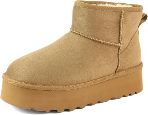 أحذية نسائية صغيرة ذات نعل سميك، أحذية من الفرو، أحذية كلاسيكية صغيرة جدًا مريحة ومضادة للانزلاق وخفيفة الوزن للثلج في الشتاء in Kuwait