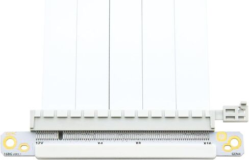 SG41 18.5 سم PCIE 4.0 x16 كابل الناهض/موصلات عكسية مزدوجة/ل K39/K40/K49/K49BL/K59 (Silver) in Kuwait