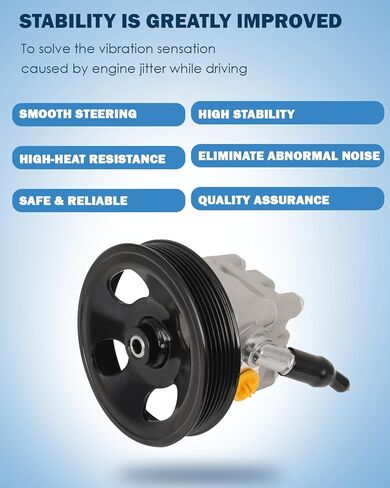 ECCPP Power Steering Pump ملاءمة لـ Infiniti QX56 2004 2005 2006 2007 2008 2009 2010 2011 5.6L 5552CC V8 GAS DOHC بشكل طبيعي استبدال #21-5366 in Kuwait