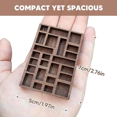 Miniature Trinket Shelf Wooden Jewelry Display Tray,Rings Earring Storage,Smooth,Wood Rock Collection Tray Home Decoration（1.97inchx2.76inch） in Saudi Arabia