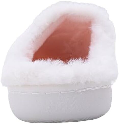 kensie Girls' Faux Fur Slippers – Cozy Slip-On House Slippers with Cute Patches, Soft Plush Indoor Shoes for Little Kid/Big Kid in Saudi Arabia