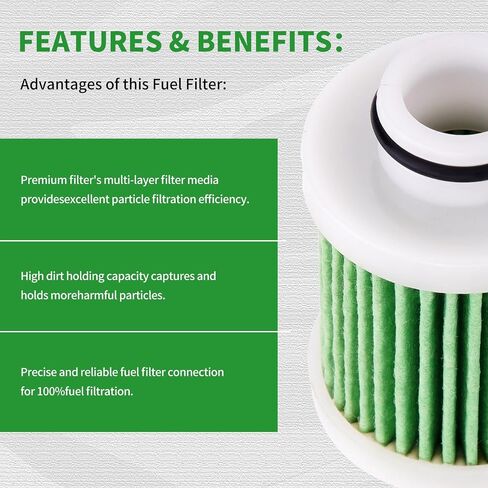 AHL FUEL FILTER 15412-92J00 15412-92J01 متوافق مع SUZUKI Outboard DF100A DF100 DF115 A DF140A DF150A DF150AP DF175A DF175AP DF200A DF200AP ، 100HP 115HP 140HP 150HP in Saudi Arabia