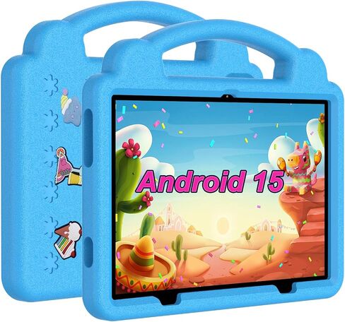 10 Inch Kids Tablet with Case, Android 15 Tablets for Age 3-12, 64GB Educational Pad, 5G WIFI6,Parental Control, Dual Camera, 6000mAh, Bluetooth in Saudi Arabia