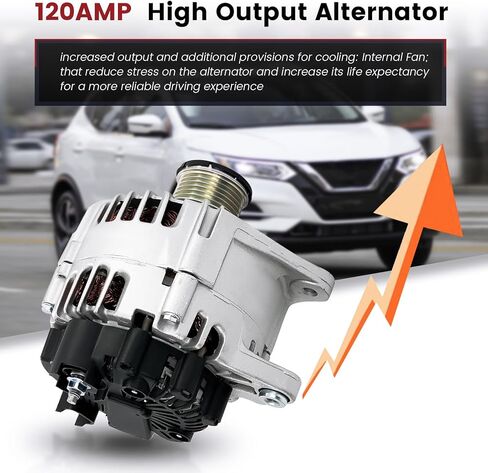 Alternator Compatible with 2008 2009 2010 Ford F250 F450 F350 F550 Super Duty V8 6.4L 12V 200A Replace# 90-29-5695, 11290, 210-0633, 210-0646, 94764, A-80391, 7C3T-10300-EE, 7C3Z-10346-EA in Kuwait