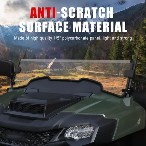 Front Half Windshield for Pioneer 700-2/700-4 2014-2025, Dark Tinted Durable Front Half Windscreen Hard Coated Scratch Resistant Windshield for Honda Pioneer 700 2P 4P 2014-2025 Accessories in Saudi Arabia