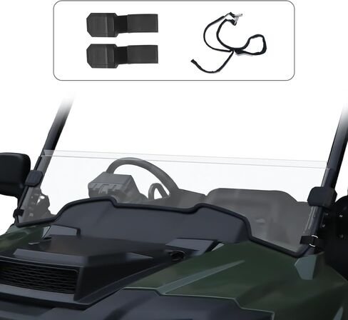 Front Half Windshield for Pioneer 700-2/700-4 2014-2025, Dark Tinted Durable Front Half Windscreen Hard Coated Scratch Resistant Windshield for Honda Pioneer 700 2P 4P 2014-2025 Accessories in Saudi Arabia