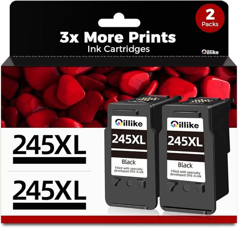245XL Ink Cartridge Replacement for Canon PG 245 XL 243 243XL Black Ink PG245(Black, 2 Pack) for PIXMA TR4520 MX490 MG2522 MX492 TR4522 TR4500 TS3122 MG2520 TS3320 TS3322 Printer in Kuwait