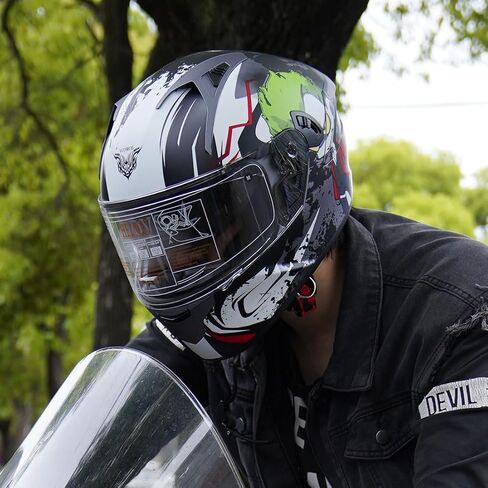 Vcoros Full Face Dual Visor Motor Motorcycle Helmet للبالغين خوذات سباق الدراجات النارية للدراجات النارية in Saudi Arabia