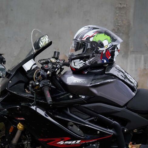 Vcoros Full Face Dual Visor Motor Motorcycle Helmet للبالغين خوذات سباق الدراجات النارية للدراجات النارية in Saudi Arabia