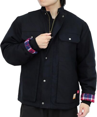 BOCOMAL FR Jackets Insulated Coat CAT4 Fire Resistant Duck Canvas Winter Outwear Light Water Repellent and Oil Resistant in Saudi Arabia