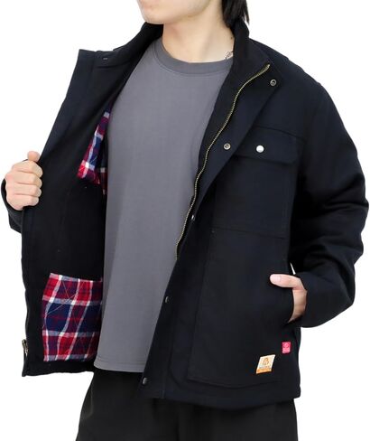 BOCOMAL FR Jackets Insulated Coat CAT4 Fire Resistant Duck Canvas Winter Outwear Light Water Repellent and Oil Resistant in Saudi Arabia