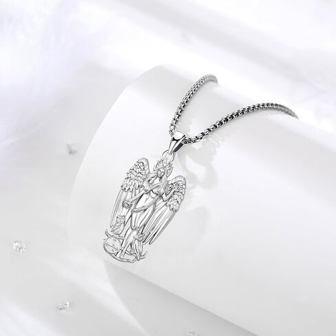 S925 Sterling Silver Miraculous Medal Necklace for Women Men Catholic Virgin Mary Charm Pendant Necklace Blessed Mother Pendant Christian Jewelry in Saudi Arabia
