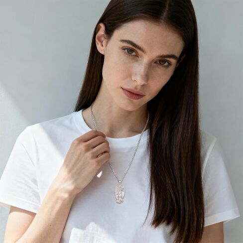 S925 Sterling Silver Miraculous Medal Necklace for Women Men Catholic Virgin Mary Charm Pendant Necklace Blessed Mother Pendant Christian Jewelry in Saudi Arabia