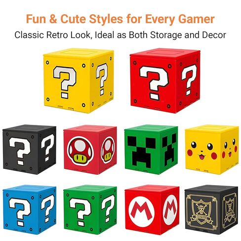 Switch Game Case Holder Cube 41 Slots Compatible with Nintendo Switch 2 & Switch & OLED & Lite, Portable Switch Cartridge Case Cute Retro Themed Travel Game Card Storage Question Mark Block Box Yellow in Kuwait