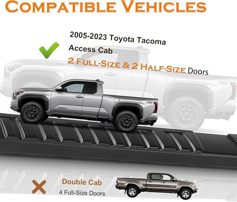 6 inches Crew Max Cab Running Boards for 2022-2025 Tundra - Mirror Stainless Steel Side Steps Rails Nerf Bars 4 Full Size Doors Only in Kuwait