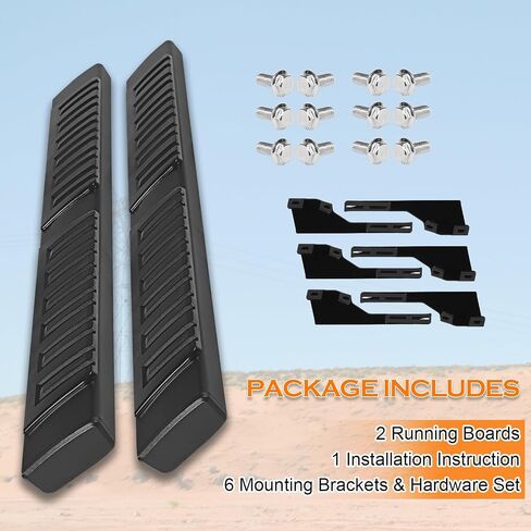 6 inches Crew Max Cab Running Boards for 2022-2025 Tundra - Mirror Stainless Steel Side Steps Rails Nerf Bars 4 Full Size Doors Only in Kuwait