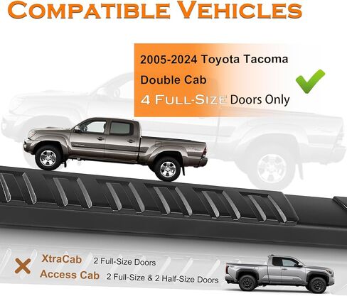 6 inches Crew Max Cab Running Boards for 2022-2025 Tundra - Mirror Stainless Steel Side Steps Rails Nerf Bars 4 Full Size Doors Only in Kuwait