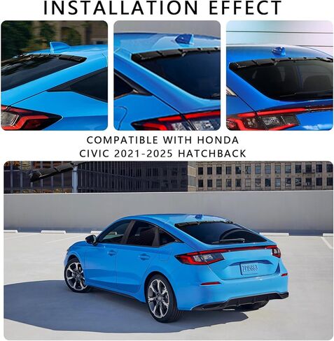 المفسد لـ Civic Sedan 2025-2022 بدون حفر جناح المفسد الجذع الخلفي لـ Civic سيدان (أسود لامع) in Kuwait