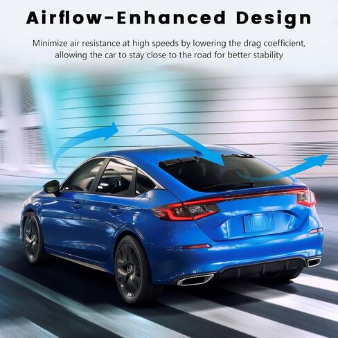 المفسد لـ Civic Sedan 2025-2022 بدون حفر جناح المفسد الجذع الخلفي لـ Civic سيدان (أسود لامع) in Kuwait