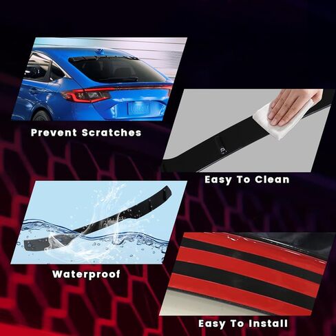 المفسد لـ Civic Sedan 2025-2022 بدون حفر جناح المفسد الجذع الخلفي لـ Civic سيدان (أسود لامع) in Kuwait