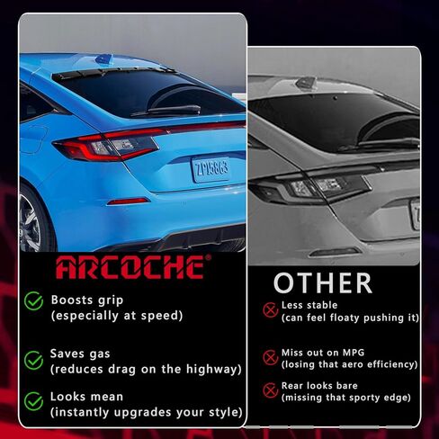 المفسد لـ Civic Sedan 2025-2022 بدون حفر جناح المفسد الجذع الخلفي لـ Civic سيدان (أسود لامع) in Kuwait