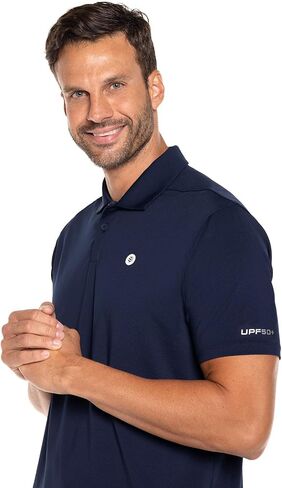 Coolibar UPF 50+ Men's Victory Lap Short Sleeve Golf Polo - Sun Protective in Saudi Arabia