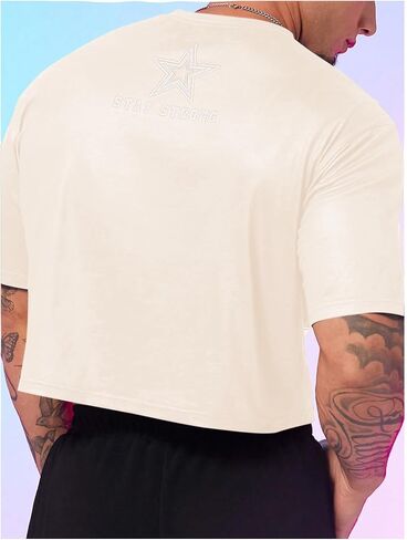 عدد رجال Milumia طباعة قمم قصيرة الأكمام قمم Crewneck in Kuwait