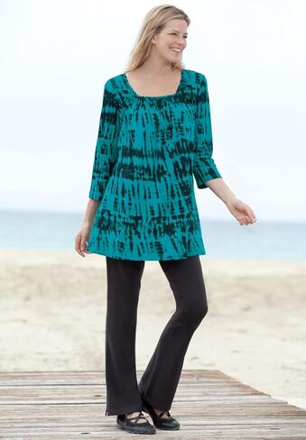 امرأة ضمن زائد الحجم امتداد القطن Legging - M ، Emerald Green in Saudi Arabia