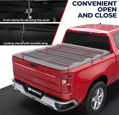 MOSTPLUS Truck Bed Tonneau Cover Compatible for 2014-2018 Chevrolet Chevy Silverado/GMC Sierra 1500 in Saudi Arabia