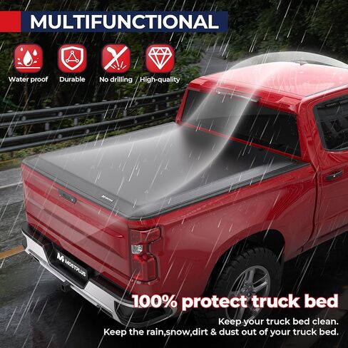 MOSTPLUS Truck Bed Tonneau Cover Compatible for 2014-2018 Chevrolet Chevy Silverado/GMC Sierra 1500 in Saudi Arabia