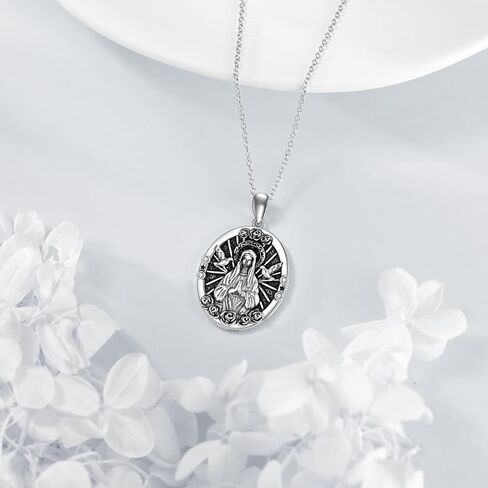 KZX Archangel Michael Necklace 925 Sterling Silver Angel Pendant Necklace Gift for Men Women Spiritual Protection Amulet in Kuwait