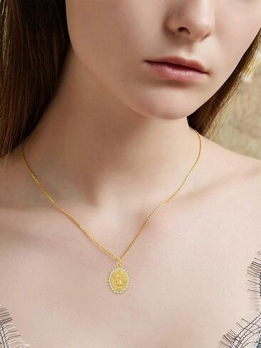 KZX Archangel Michael Necklace 925 Sterling Silver Angel Pendant Necklace Gift for Men Women Spiritual Protection Amulet in Kuwait