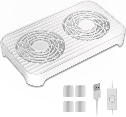 X4 Quiet USB Cooling Fan, High Speed Dual 140mm USB PC Fan with One-Touch Switch for Router, Laptop, Receiver, Amplifier, DVR, PlayStation, Xbox, Computer Cabinet Cooling in Saudi Arabia