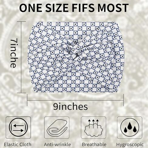 Toebeffect Floral Bandana Bandana for Women ، 4 حزم إضافية عريضة عصرية معقدة لشعر المرأة ، Boho Turban Hairbands إكسسوارات الشعر الرياضية غير الرسمية للتمرين اليوغا in Kuwait