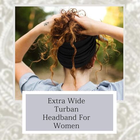 Toebeffect Floral Bandana Bandana for Women ، 4 حزم إضافية عريضة عصرية معقدة لشعر المرأة ، Boho Turban Hairbands إكسسوارات الشعر الرياضية غير الرسمية للتمرين اليوغا in Kuwait