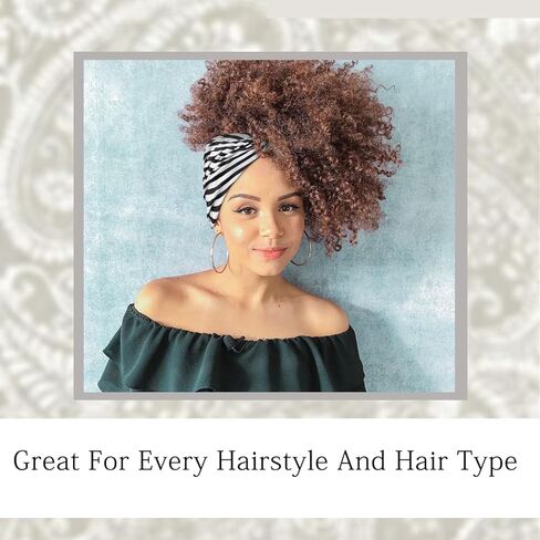 Toebeffect Floral Bandana Bandana for Women ، 4 حزم إضافية عريضة عصرية معقدة لشعر المرأة ، Boho Turban Hairbands إكسسوارات الشعر الرياضية غير الرسمية للتمرين اليوغا in Kuwait