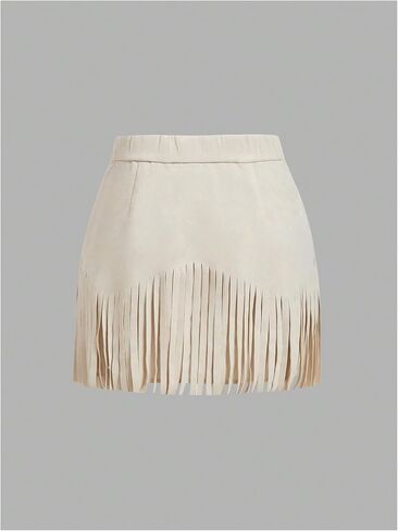 Shenhe Women's Plus Size Size Soede High Phringe High Pheched Pheged Sudded Western Hippie Skirt in Saudi Arabia