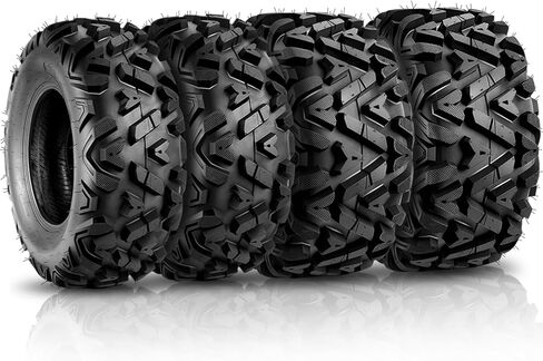 Set of 2 All-Terrain ATV UTV Tires 20x10-10 20x10x10 for Off-road, Trail, Mud, and Sand, 4-Ply, Tubeless in Kuwait