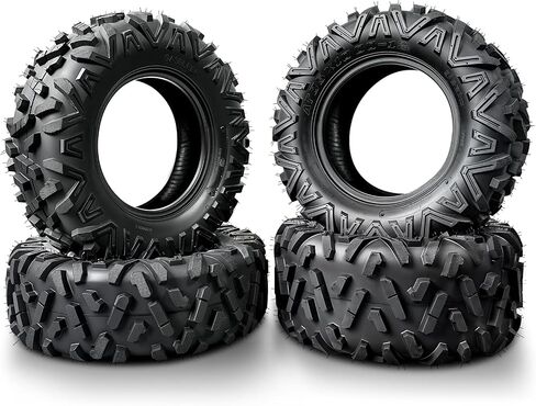 Set of 2 All-Terrain ATV UTV Tires 20x10-10 20x10x10 for Off-road, Trail, Mud, and Sand, 4-Ply, Tubeless in Kuwait