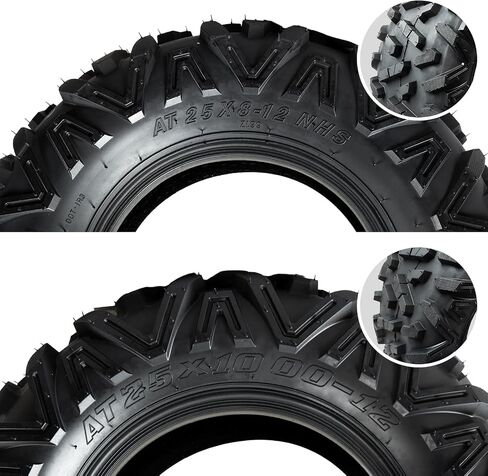 Set of 2 All-Terrain ATV UTV Tires 20x10-10 20x10x10 for Off-road, Trail, Mud, and Sand, 4-Ply, Tubeless in Kuwait